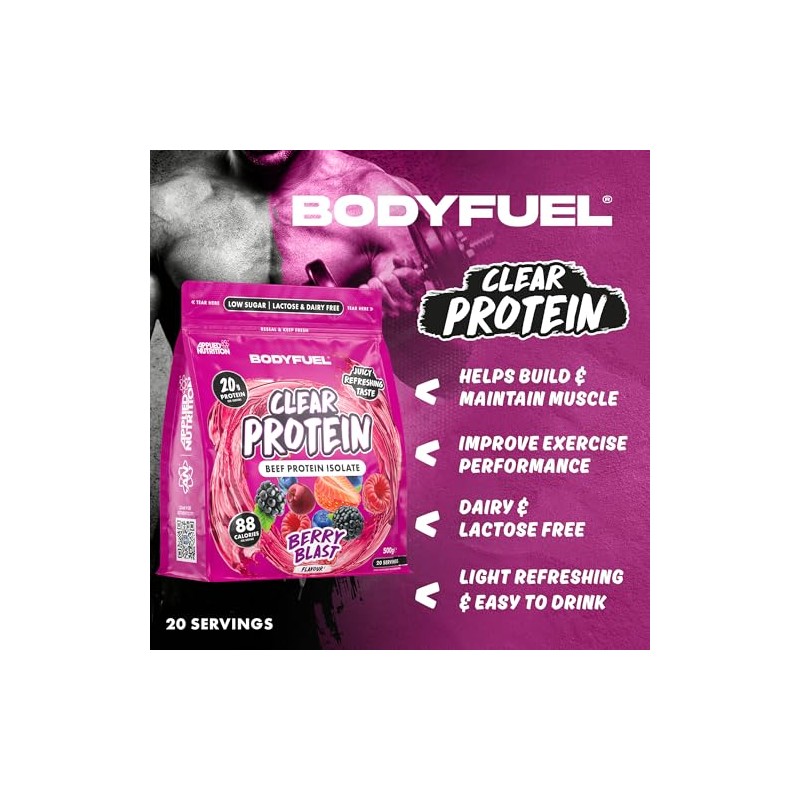 BodyFuel Clear Protein - Beef Protein Isolate - Clear &