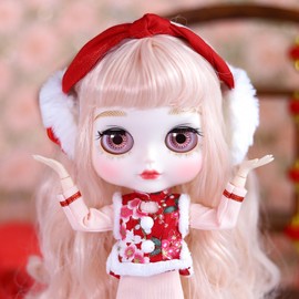 ICY Fortune Days 11.8 inches (30 cm) Doll Only for Practice Cute Doll BJD 4 Colors Eye Change Wig Replacement Hand Replacement (17)