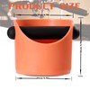 POPOYU Coffee Knock Box,Mini Espresso Knock Box,Orange Coffee Grounds Container