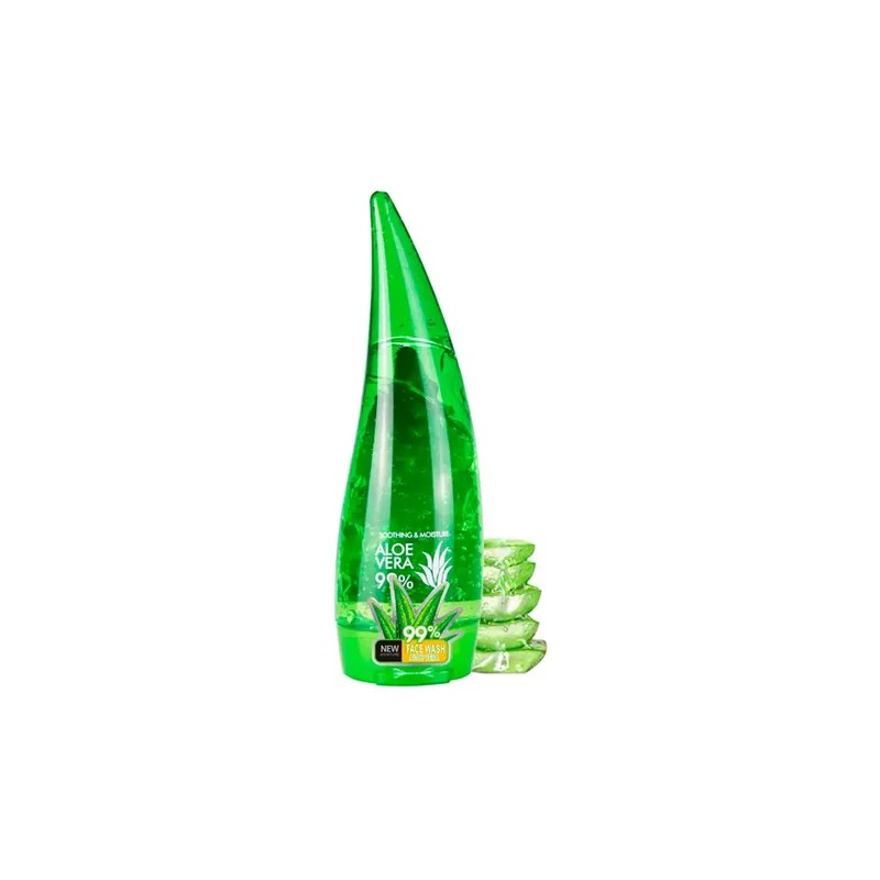 Gel Facial Aloe Vera 99% Antiarrugas Cicatrices Libre de Parabenos