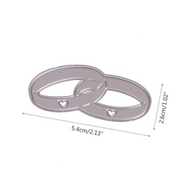 Delicate Wedding Rings Metal Die Cuts, Cutting Dies for Card Making Clearance, Embossing Dies for Scrapbooking, DIY Album Paper Cards Decoration