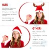 SdeNow Interactive Musical Santa Hat with Swinging Reindeer Antlers Electric