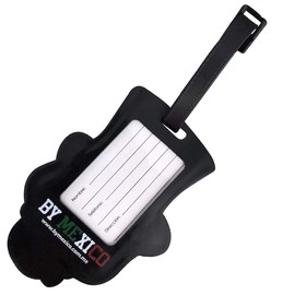 By Mexico Luggage Tag, Day of the Dead/Día de Muertos Designs, Multicolor Catrin, El Catrin Design