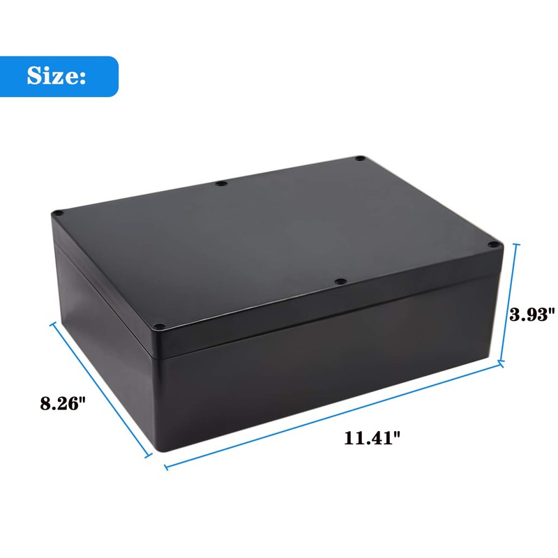 WUTUSENT 11.41"x 8.26"x 3.93" Project Box ABS Plastic IP65 Waterproof