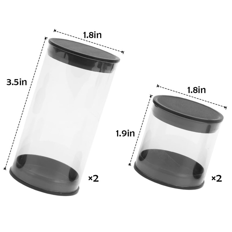 TWZKXC 4 Pack Clear Tube Golf Ball Storage Case, 2