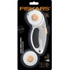 Fiskars Titanium Rotary Cutter DuoLoop (45mm, 60mm), Orange, White, Black,