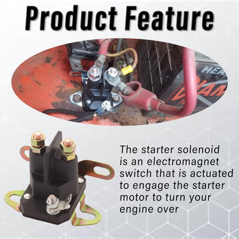 TXRXIZ 12V Starter Solenoid, Compatible with Husqvarna Bad Boy Zero