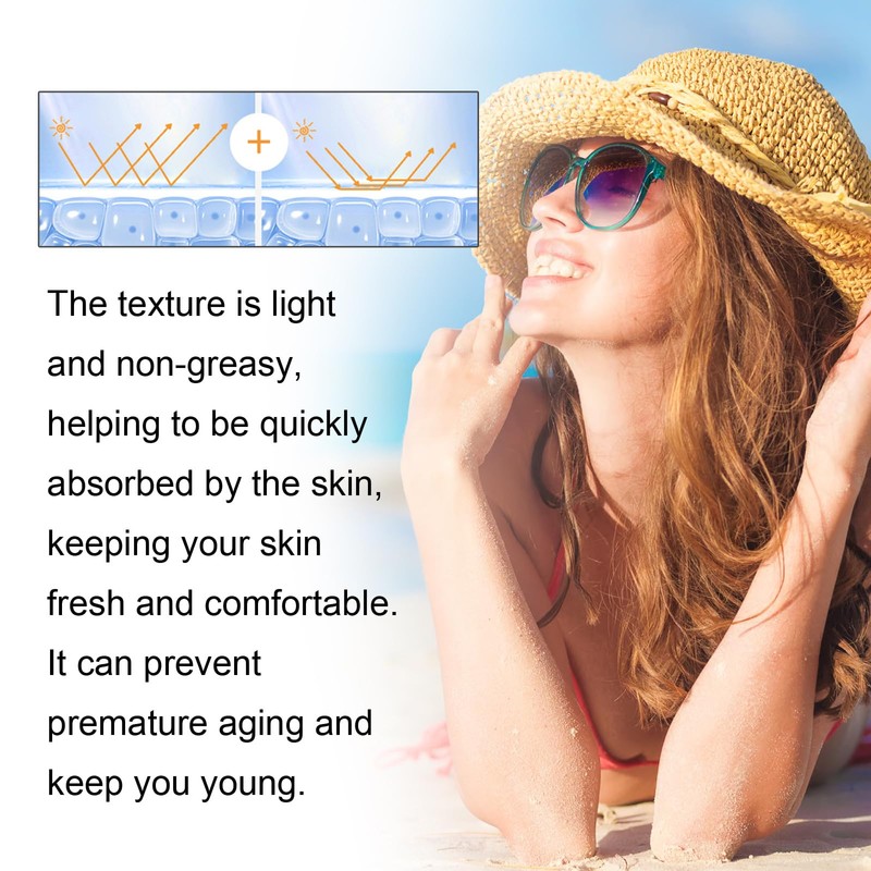 Protector solar en loción SPF alto, resistente al agua, sin