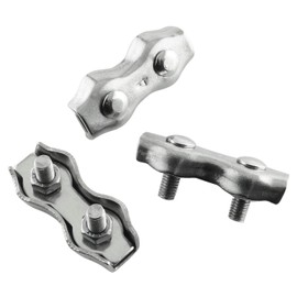 JCBIZ 10pcs M4 Poly Rope Connector, Wires Splicer 304 Stainless Steel Polyethylene Cord Connectors for Electric Fences, POLYRC-M4-10