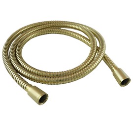 High Sierra - Manguera de ducha de acero inoxidable de alta calidad con tubo interior de silicona no tóxico y seguro, manguera de ducha extralarga, flexible, 72 pulgadas, acabado de latón pulido