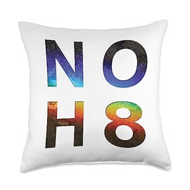 JC Designs No Hate Throw Pillow, 18x18, Multicolor