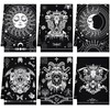 Bencailor 6 Pcs Gothic Kitchen Towels Ghost Skull Skeleton Star