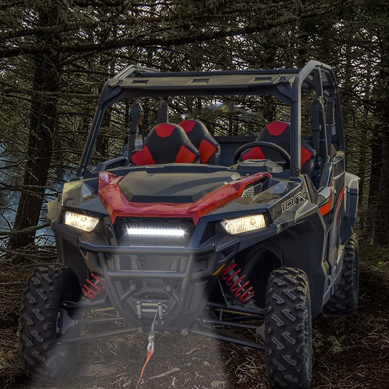 SAUTVS Mesh Grille with LED Spotlight for Polaris General 1000/