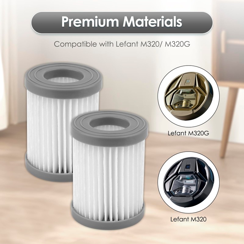 (5 Pack) M320 M320G Replacement HEPA Filters for Lefant M320,