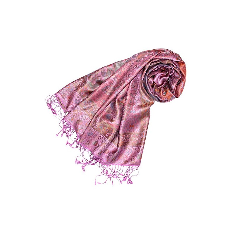 Lorenzo Cana Luxury Pashmina Scarf Jacquard Woven 100% Silk Paisley