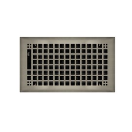Brushed Nickel Plated Steel Rockwell Register for Floor/Wall Use - 6" x 10"