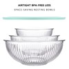 Luvan Glass Mixing Bowls with Lids Set(3.7QT, 2.1QT, 1.1QT),3PC Glass