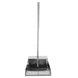 Cabilock Long Handled Dust Pan with Detachable Long Handle Metal Dust Pan Stainless Steel Dustpans Heavy Duty Dustpan for Home, Hall, Lobby, Garage, Office