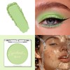 Jutqut Single Green Matte Eyeshadow Palette, Velvet Eye Shadow Compact