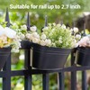 Dahey Metal Iron Hanging Flower Pots for Railing Fence Hanging