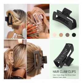 Shalac Grandes Clips De Garra Para Cabello Grueso, 10 Paquet