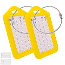 Premium Luggage Tag with Address Tag, 2 Pieces, Black Hard Plastic Sign, for Air Travel, Cruise, Etc, Suitcase Tag Luggage Tag, Name Tag, Address Tag, Bag Tag, ID Tag