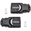 Cressi Buckles for Fins, Black, Rondine - Reaction - Frog
