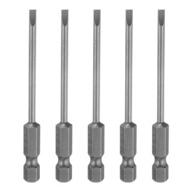 sourcing map 5pcs SL3 Magnetic Slotted Screwdriver Bits 3mm S2 Steel Flat Head Screwdriver Bit 1/4" Hex Shank Industrial Grade Screw Driver Drill Bits 3" Long for Remove Fastening Screws