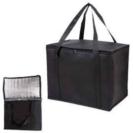 YTPAFK 18 L Insulated Food Bag, 30x25x25 Cm Insulated Cooler Bag Box, Waterproof and Reusable Catering Bag with Sturdy Zipper for Groceries, Pizza, Catering, and Delivery Services