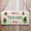 Second Ave Merry Sprouts Day Wooden Hanging Gift Rectangle Christmas