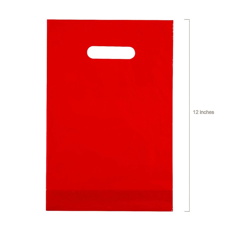Plastic Goody Bag Kit Red & Blue, 8 1/2" x