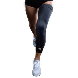Vital Salveo - Germanium Recovery Compression Outdoor Full Leg Long Knee Sleeve for Basketball, Football, Knee Pain, Joint Pain, Arthritis (1 piece)-L