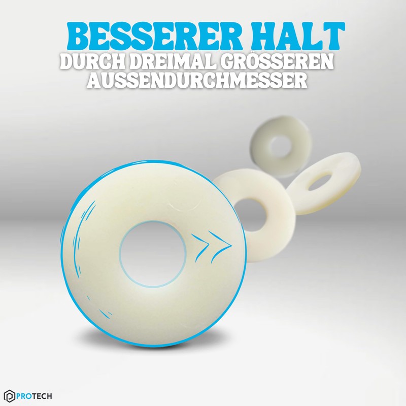 PROTECH Pack of 50 Large Polyamide Washers DIN 9021 M8