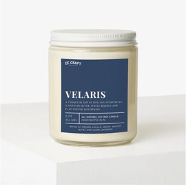Bookish Themed Scented Candle - Label: Velaris