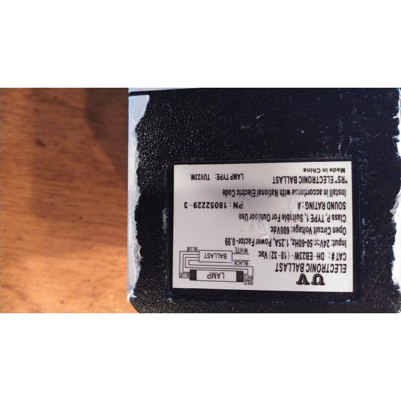Respicaire UV lamp ballast 24 volt respicaire 6R24X010W7L