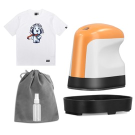 Mini Heat Press Heat Press Machine, Mini Heat Press with Automatic Shut-Off Function and 3 Different Heating Modes, Portable Heat Press for DIY Homemade T-Shirts Hats (Orange)
