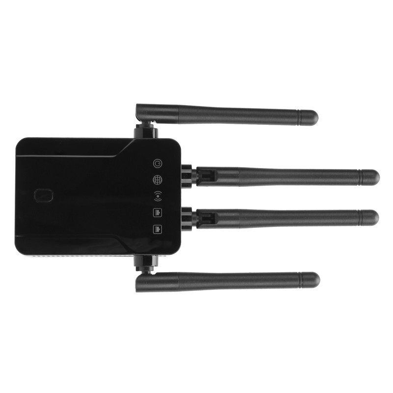 Wireless Repeater Black Dual Band WiFi Signal Network Extension Amplifier