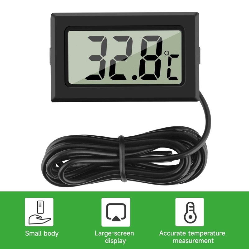 DearCal Digital Fridge Freezer thermometer with LCD Display,Home Temperature Monitor