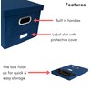 Internet's Best Collapsible File Storage Organizer - Decorative Linen Filing