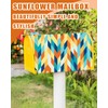 Magnetic Mailbox Covers, Colour Block Diagonal Diamond Grid Mailbox Printed