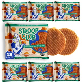 Stroop Club Gluten Free Caramel Stroopwafels - Original Dutch- Delight Caramel Waffle Cookies | Organic & 100% Gluten Free Stroopwafels -12 Waffles (6 Pack of 2)