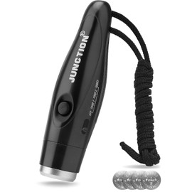 Silbato electrónico, funciona con pilas, ajustable, 3 sonidos diferentes de silbato fuerte con cordón, silbatos electrónicos de mano para árbitros, voleibol, entrenadores, profesores, silbato deportivo de fútbol, color negro