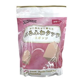 SHO-BI SPV71323 3D MAKEUP SPONGE Plufuwa Touch Sponge, Base Type, 20 Pieces