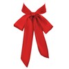 Lusofie Red Bowtie, Ribbon Bow Tie, Self Red Bow Tie,
