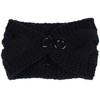 BYOS Womens Fashion Winter Cable Crochet Knit Headband With Adjustable