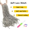 Grey Faux Soft Locs 36 Inch 7 Packs Gray Color