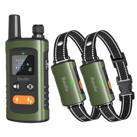 Bauihr 500m Collar Antiladridos Perro para 2 Perros, Bloqueo Una Clic Prevenir Toque Imprevisto, IPX7 Impermeable y Recargable con 3 Modos Entrenamiento, para Perros Grandes Medianos Pequeños