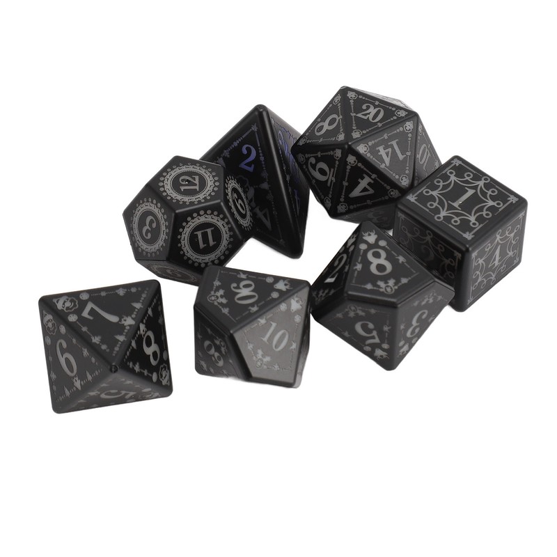7pcs Light Up LED Dice Set Glowing Polyhedral Dice with