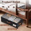 Eastherry Under Bed Storage Containers with Wheels, 9.5 inches Higher