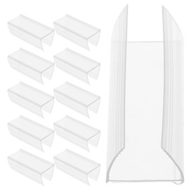 MAGICLULU 30pcs Mini Sign Display Holder Price Name Card Tag Label Stands Clear Price Tag Holder for